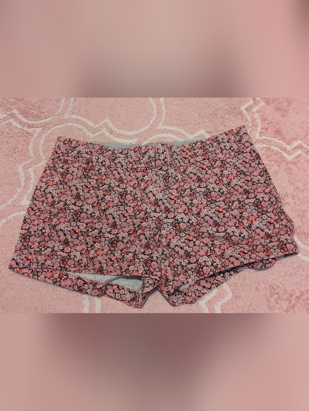 J.Crew Liberty Pink Floral Cotton Chino Shorts Size 6